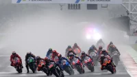motogp sirkuit mandalika lombok Barisan pembalap MotoGP melaju di Sirkuit Pertamina Mandalika, Lombok